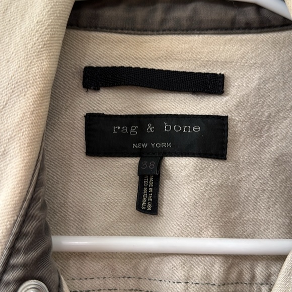 Rag and bone cotton twill moto jacket men’s size 38 - Picture 3 of 11